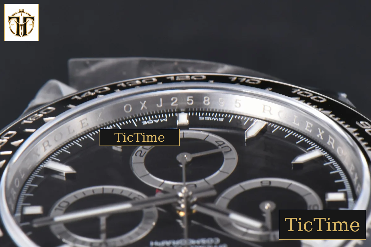 Daytona 904L 126500 40mm Clean Factory Black Dial Black Bezel SS Bracelet DD4131 — foto 14