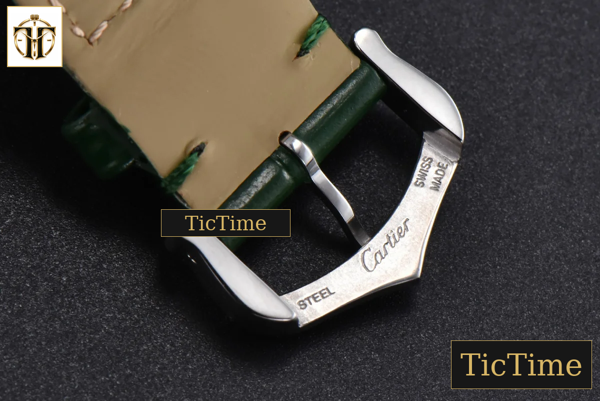 Tank Must Large 33.7×25.5mm K11F Diamond Bezel Green Dial Green Leather Strap Quartz — foto 22