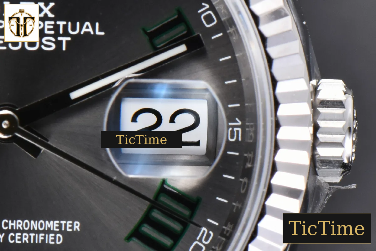 DateJust 904L Wimbeldon 36mm VSF Gray Dial Green Marker Jubilee VS3235 — foto 10