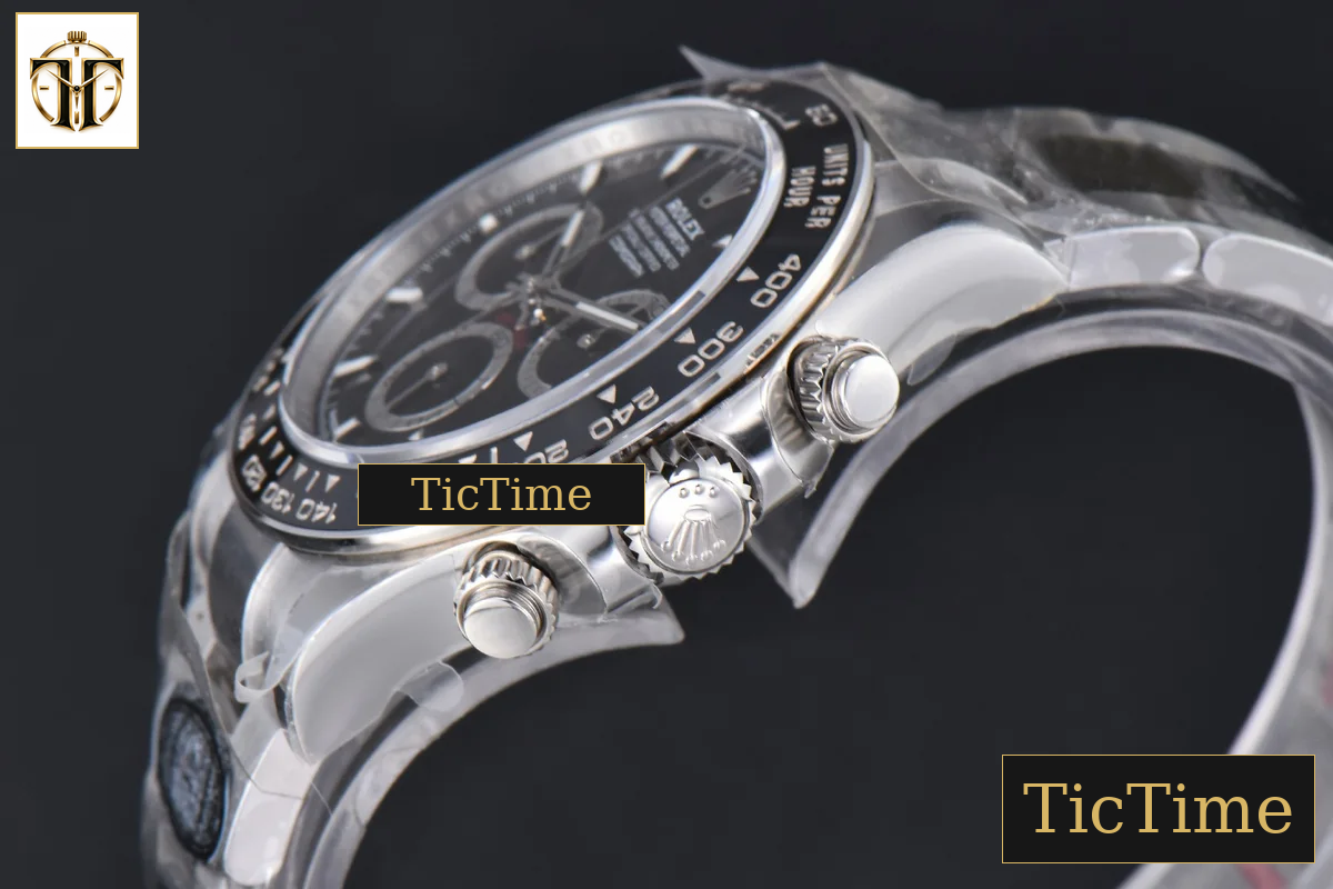 Daytona 904L 126500 40mm Clean Factory Black Dial Black Bezel SS Bracelet DD4131 — foto 12