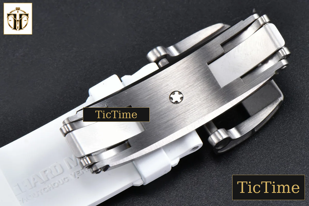 RM055 42.7mm APSF Blue Skeleton Dial Black Bezel Blue Crown White Rubber Strap RMUL2 — foto 27