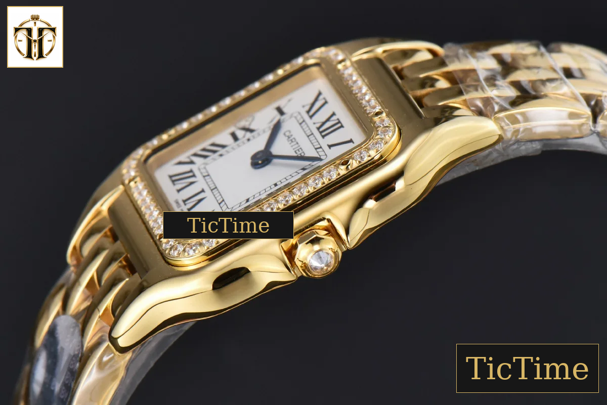 Panthère Secrete Ladies 27mm BVF YG White Dial Diamond Bezel RG Bracelet Ronda Quartz — foto 10