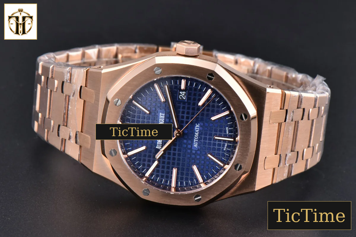 Royal Oak 15400 41mm IPF RG Blue Textured Dial RG Bracelet SA3120 — foto 14