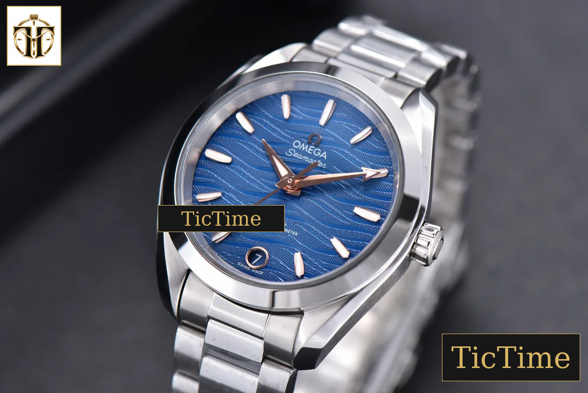 Aqua Terra 150M Ladies 34mm VSF Blue Dial RG Marker SS Bracelet A8800 — foto 5