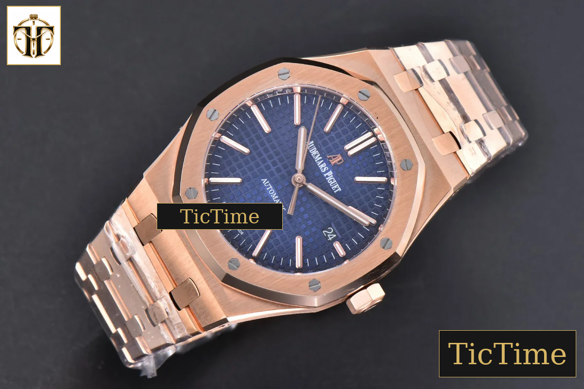 Royal Oak 15400 41mm IPF RG Blue Textured Dial RG Bracelet SA3120 — foto 4