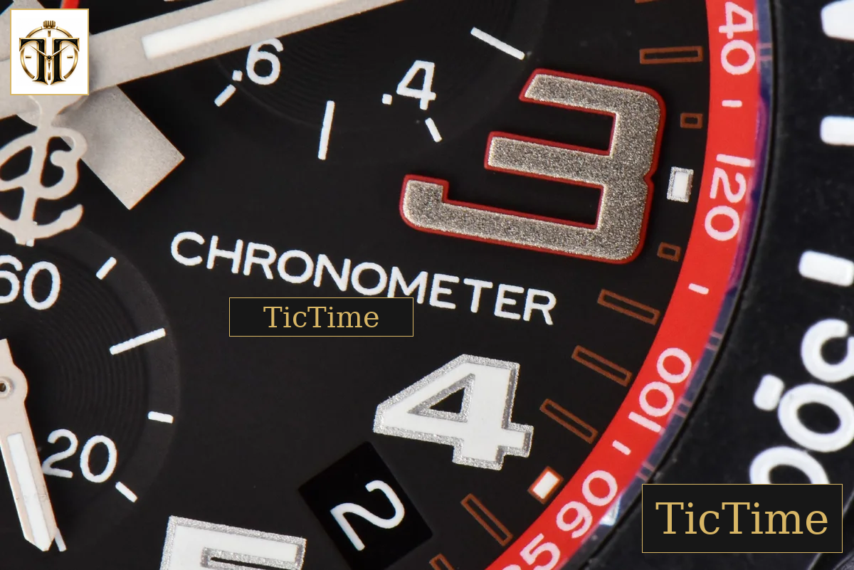 Endurance Pro 44mm OF Red Chronometer Dial Red Rubber Strap Swiss Quartz — foto 10