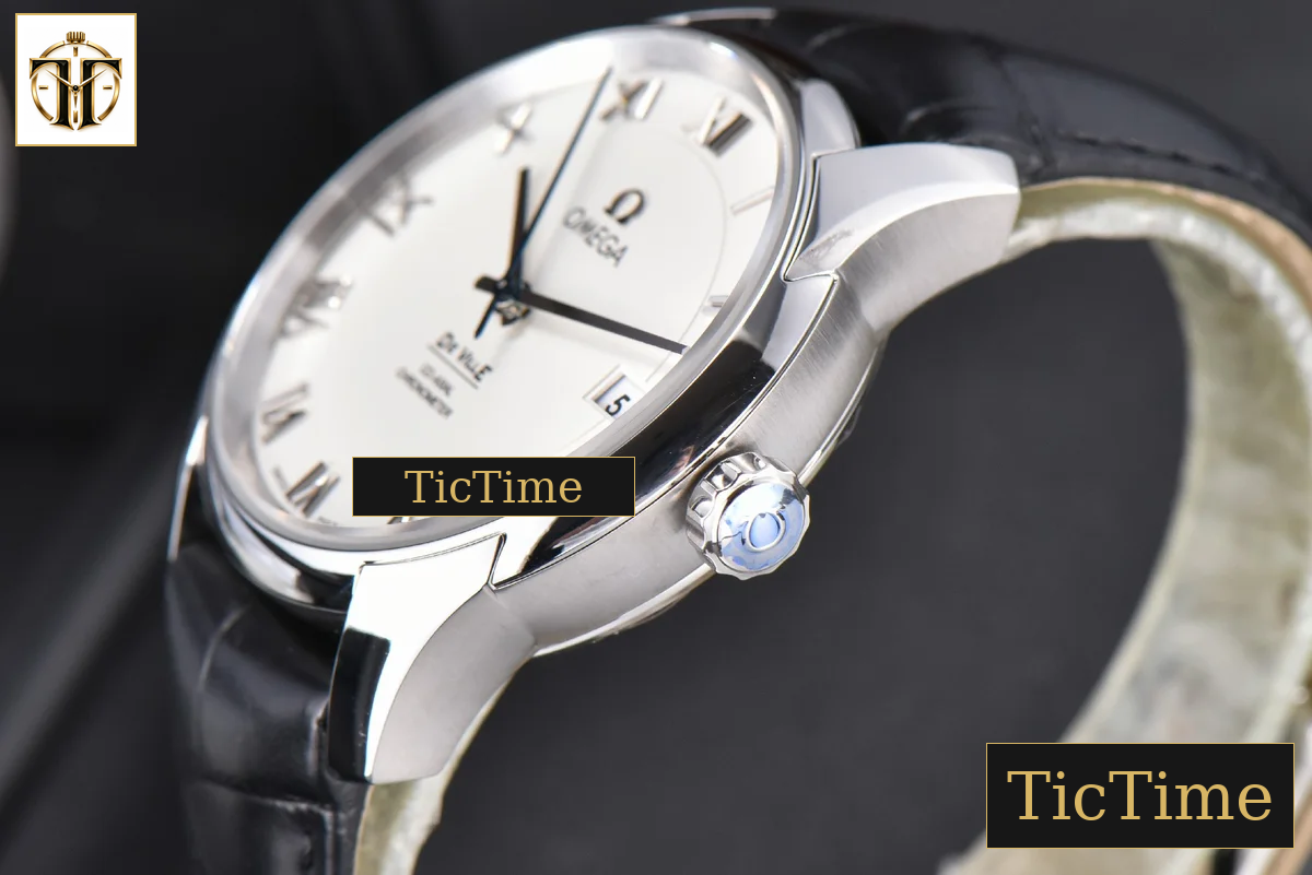 De Ville Hour Vision 41mm VSF White Dial Black Croco Strap A8500 — foto 7