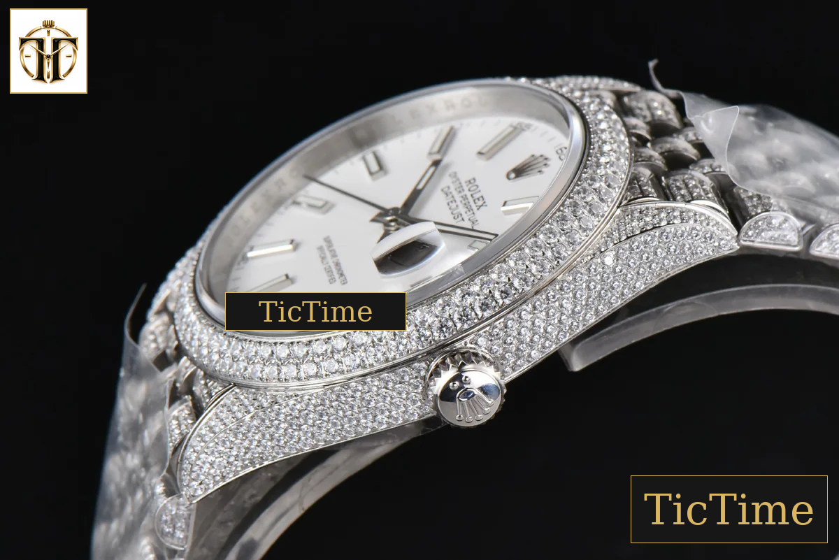 Datejust Full 41mm GMF Diamond White Dial Jubilee Bracelet A2824 — foto 11