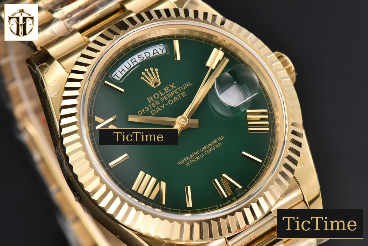 DayDate 904L 40mm GMF YG Green Dial YG Bracelet A2836 — foto 12