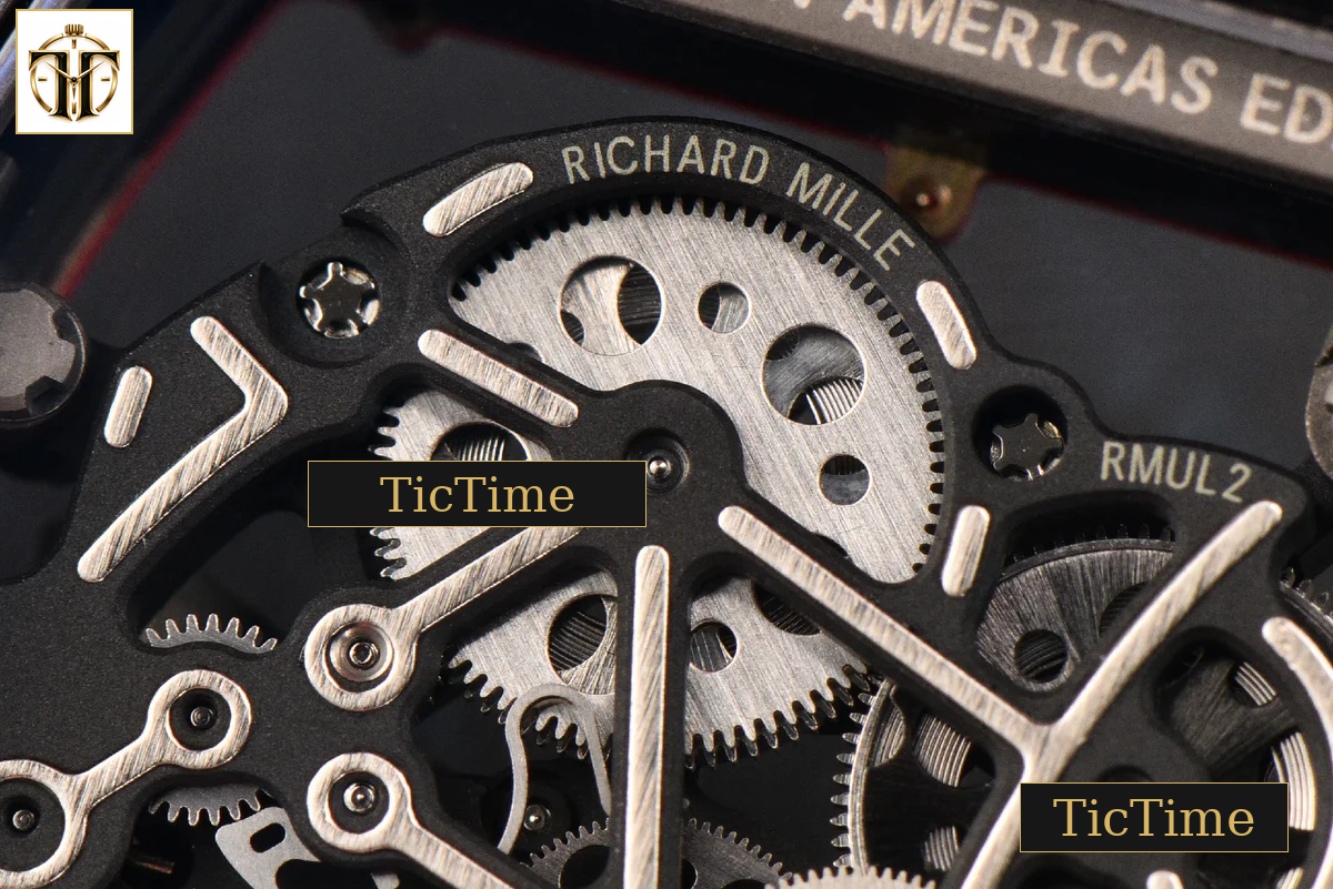 RM055 42.7mm APSF Ceramic Black Bezel Red Skeleton Dial Black Crown Red Rubber Strap RMUL2 — foto 21
