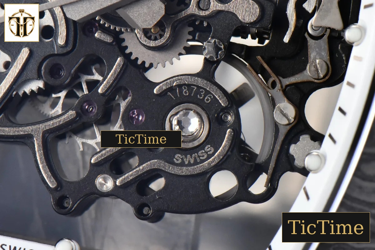 NTPT RM055 42mm RMF White Skeleton Dial Black Rubber Strap RMUL2 — foto 7