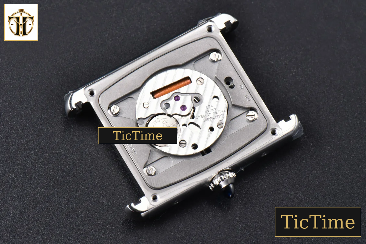 Tank Must Large 33.7×25.5mm K11F Diamond Bezel Black Dial Black Leather Strap Quartz — foto 15