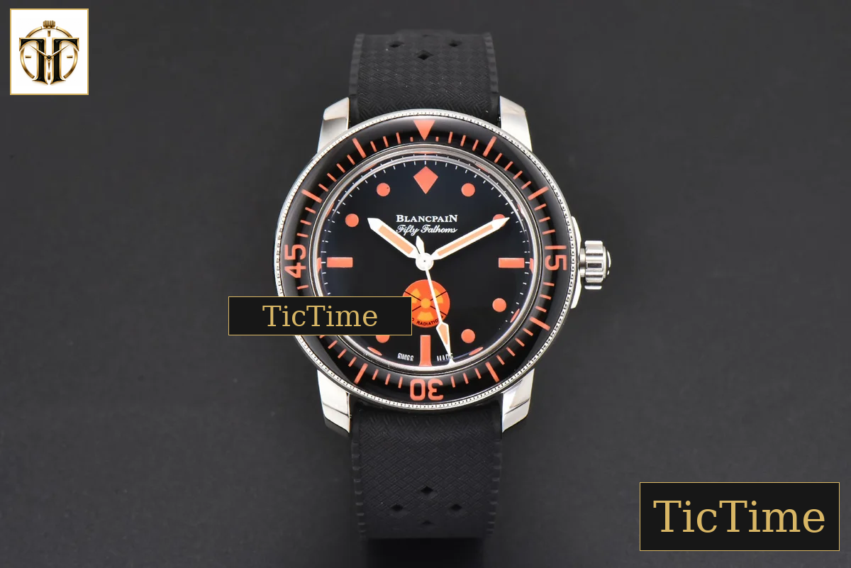 Fifty Fathoms ‘No Rad Only’ 5008E 40mm GSF Black Dial Black Rubber Strap A1151 — foto 3