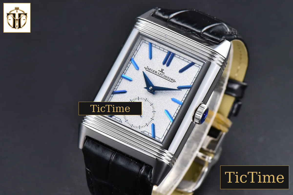 Master Reverso Tribute Small Seconds 30x47mm MGF Silver Dial Blue Hands Leather Strap A854A — foto 4