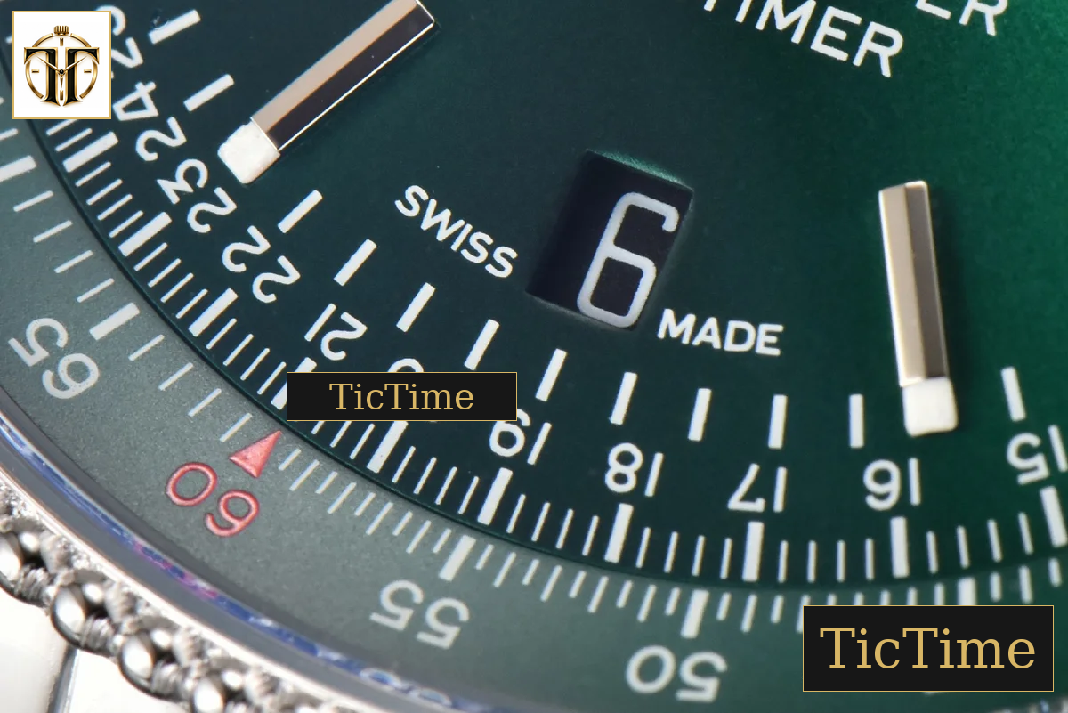 Navitimer 41mm TF Green Dial SS Bracelet 2824 — foto 7