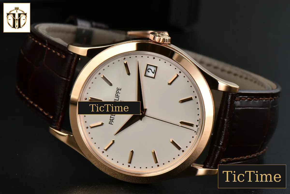 Calatrava 5296R 38mm ZF RG Beige Dial Brown Leather Strap 9015 — foto 10
