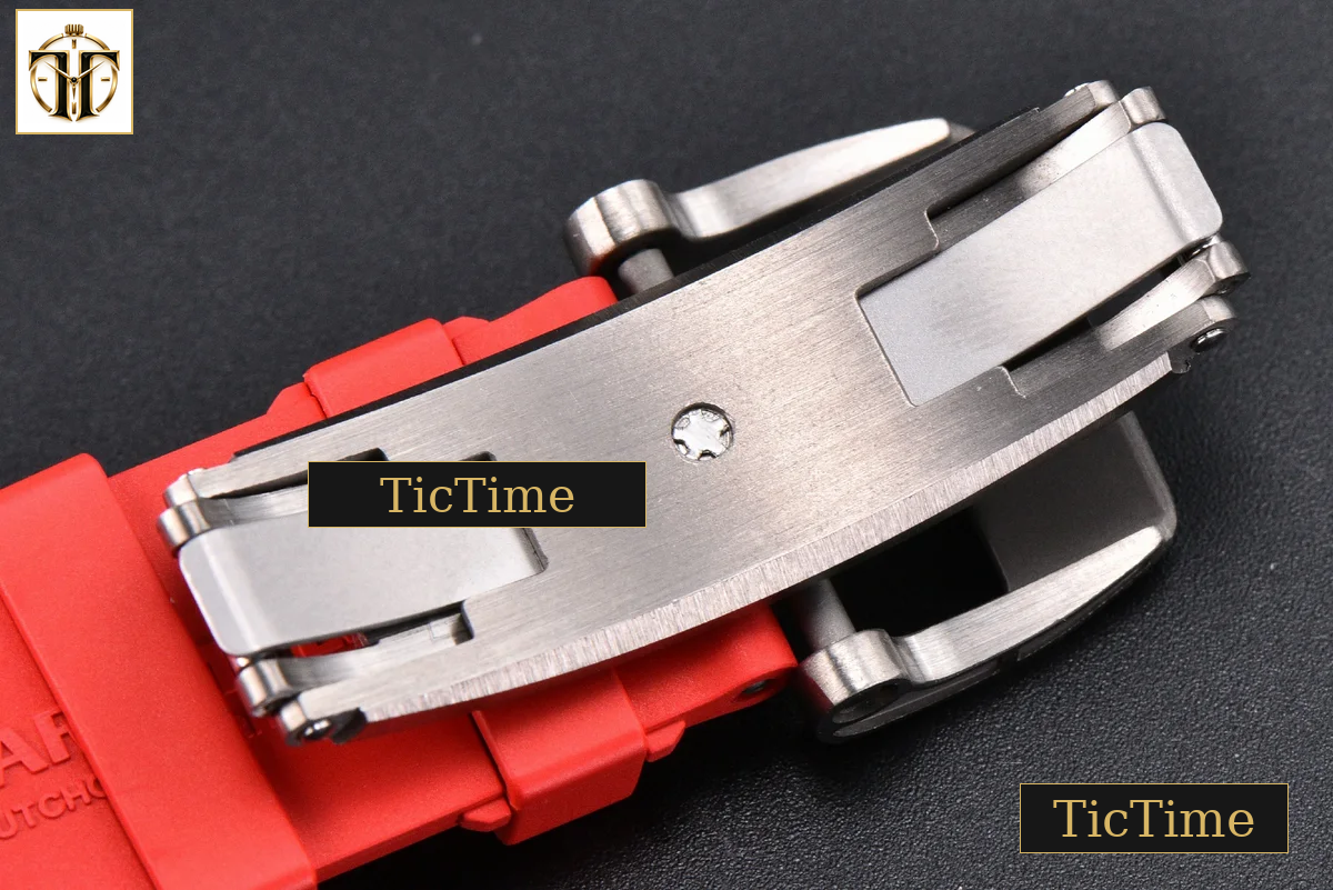 RM055 42.7mm APSF Ceramic Black Bezel Red Skeleton Dial Black Crown Red Rubber Strap RMUL2 — foto 29