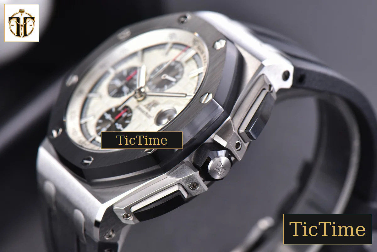 Royal Oak Offshore 44mm JF Black Ceramic Panda Dial Rubber Strap V2 A3126 — foto 10