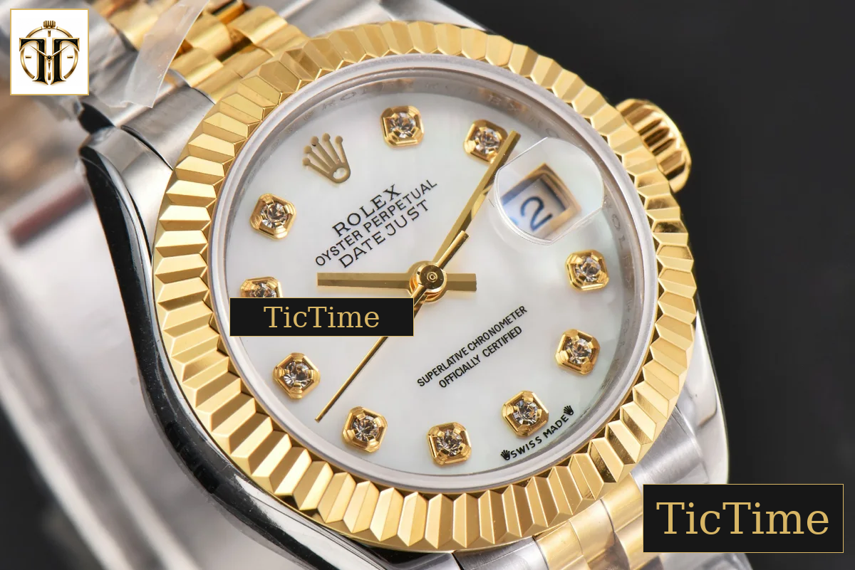 DateJust Ladies 28mm WF YG/SS MOP Dial Diamond Marker Jubilee Bracelet A2236 — foto 13