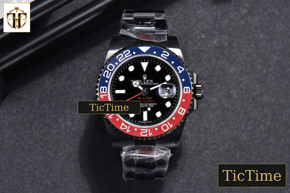 Blaken GMT Master IPKF Blue/Red Black Dial PVD Bracelet A2836 — foto 3