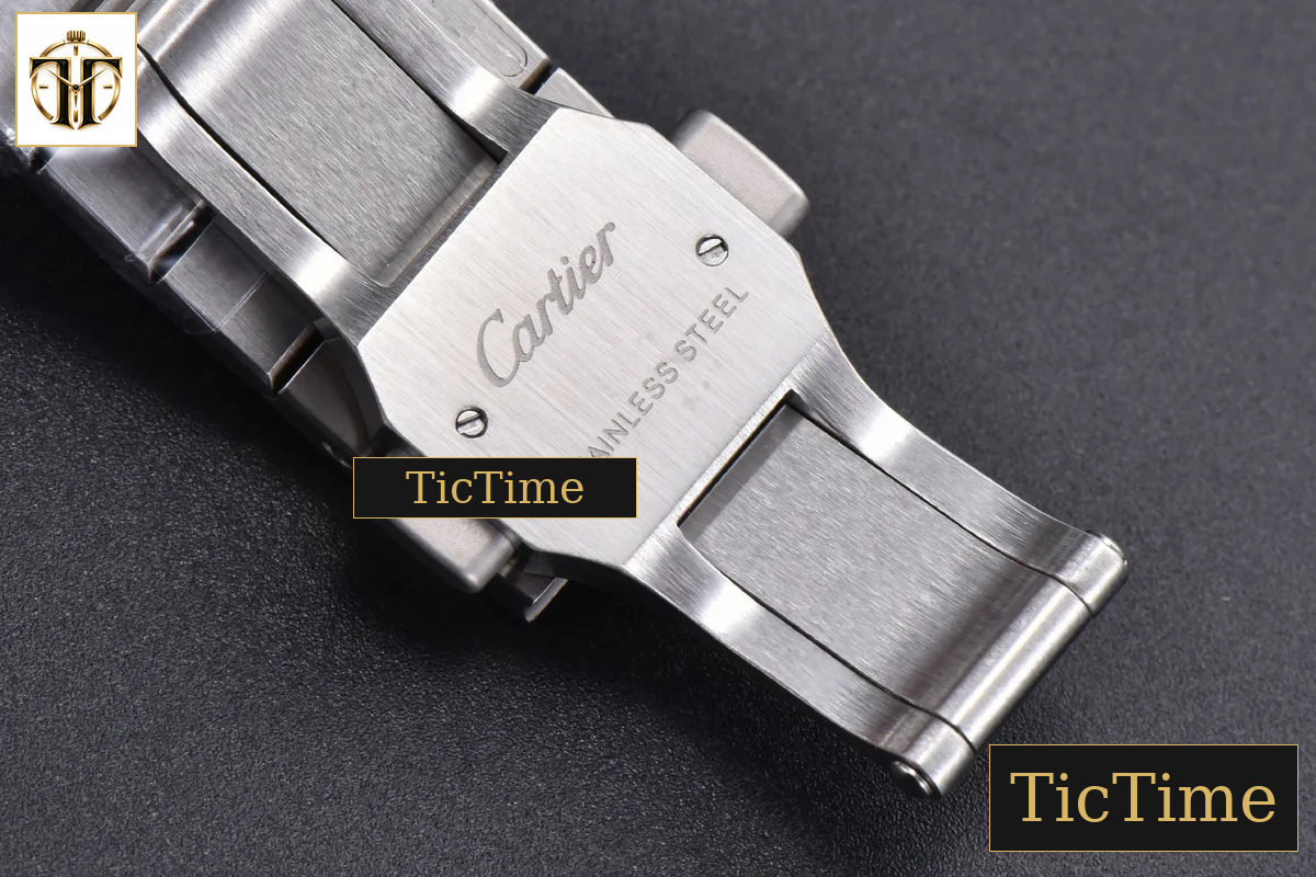 Santos de Cartier Medium 35mm BVF SS Blue Dial SS Bracelet Miyota 9039 — foto 23