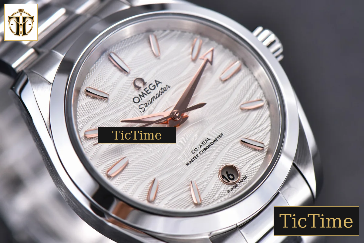 Aqua Terra 150M Ladies 34mm VSF White Wave Dial RG Marker SS Bracelet A8800 — foto 10