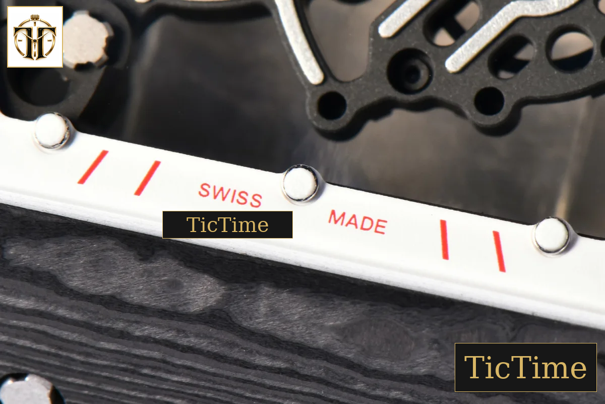NTPT RM055 43mm ZF White/Red Bezel Black Crown Black Rubber Strap V6 RMUL2 — foto 11