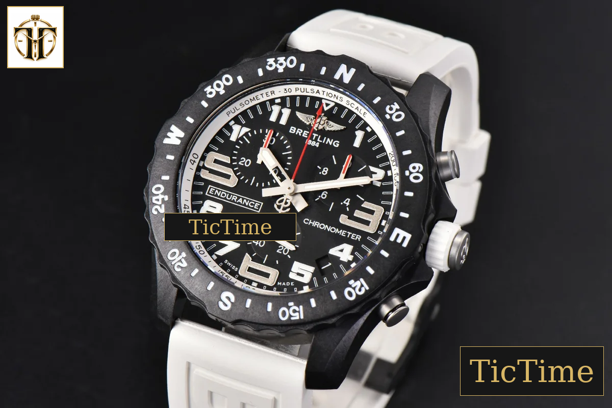 Endurance Pro 44mm OF White Chronometer Dial White Rubber Strap Swiss Quartz — foto 4