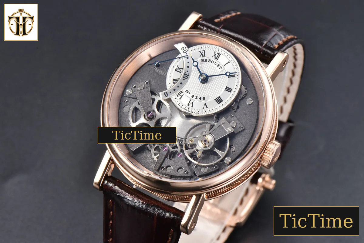 Tradition 7057BR 40mm ZF RG Gray Dial White Subdial Black Leather Strap A505 — foto 3