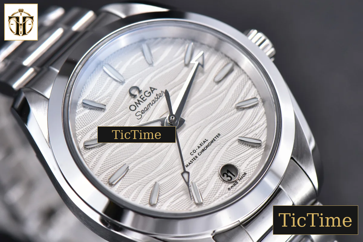 Aqua Terra 150M Ladies 34mm VSF White Wave Dial Silver Marker SS Bracelet A8800 — foto 10