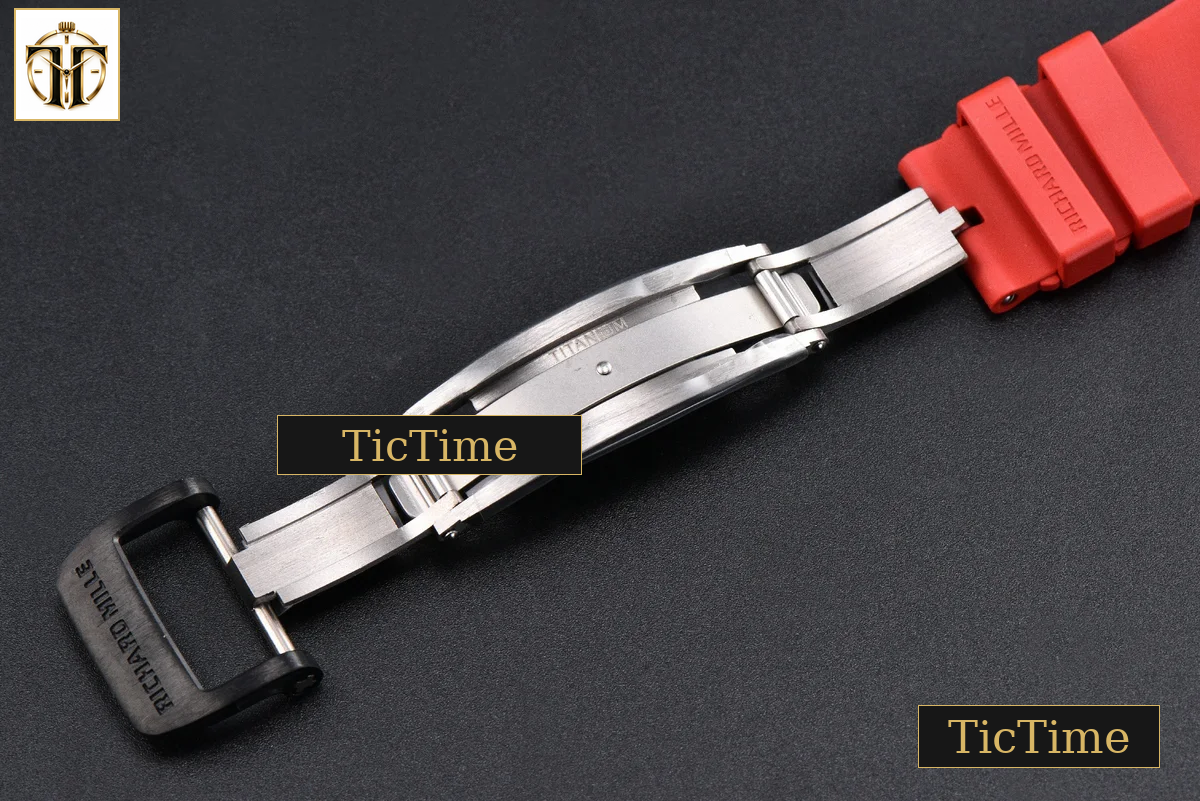 NTPT RM035-02 ZF Red Bezel Black Skeleton Dial Red Crown Red Rubber Strap V7 RMAL1 — foto 28