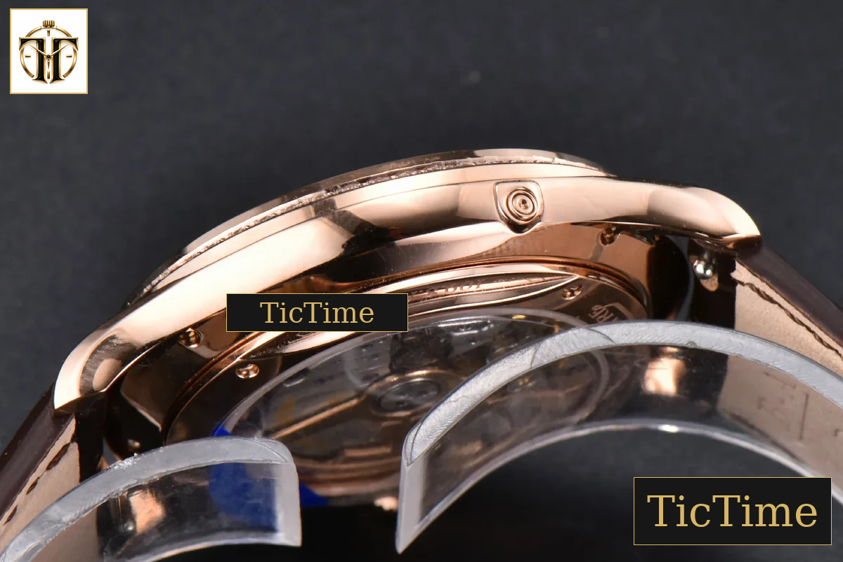 Master Ultra Thin Moonphase 1362501 39mm APSF RG Diamond White Dial Brown Leather Strap SA925 — foto 15