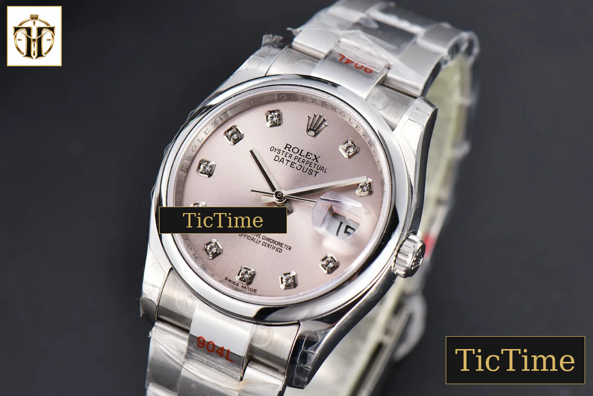 DateJust 36mm GMF SS Smooth Bezel Silver Dial Diamond Marker Oyster Bracelet VR3235 — foto 3