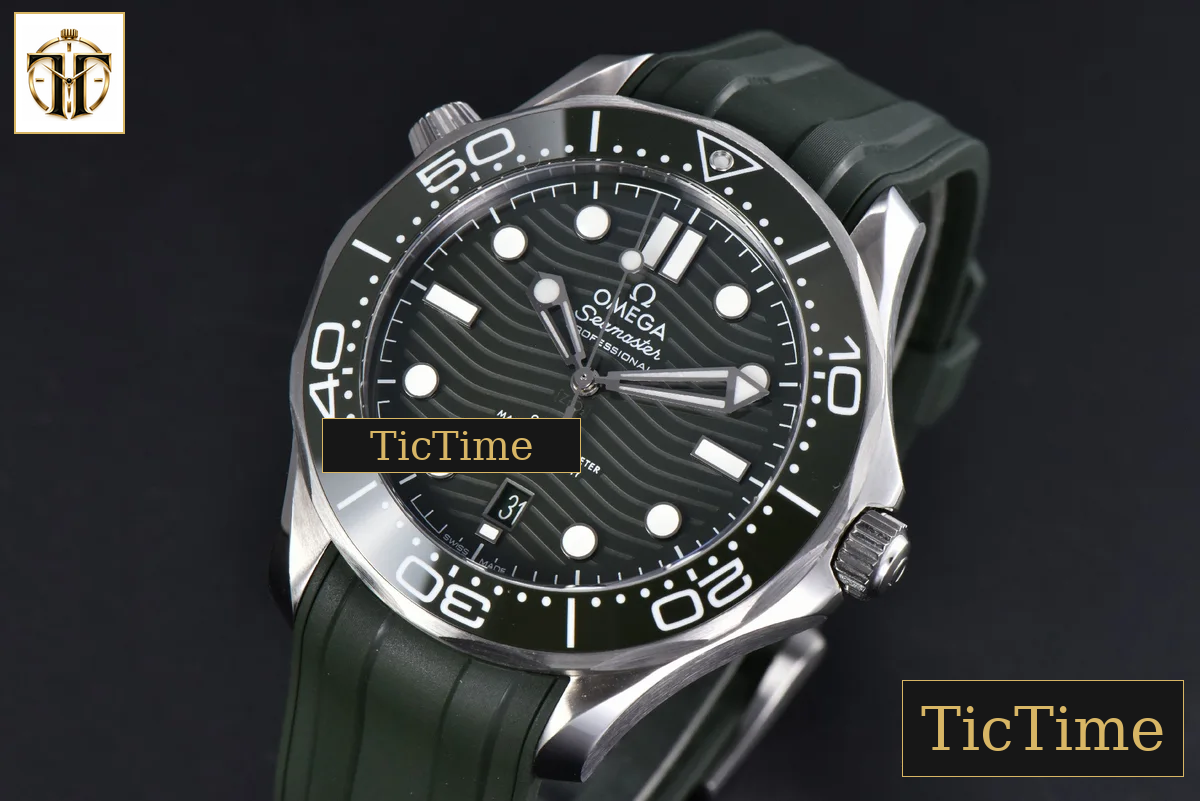 Seamaster Diver 300M 42mm ZF Green Ceramic Green Dial Green Rubber Strap A8800 — foto 4