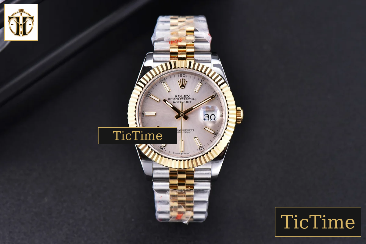 Datejust 41mm GMF YG/SS Silver Dial Stick Marker Fluted Bezel Jubille Bracelet VR3235 — foto 3