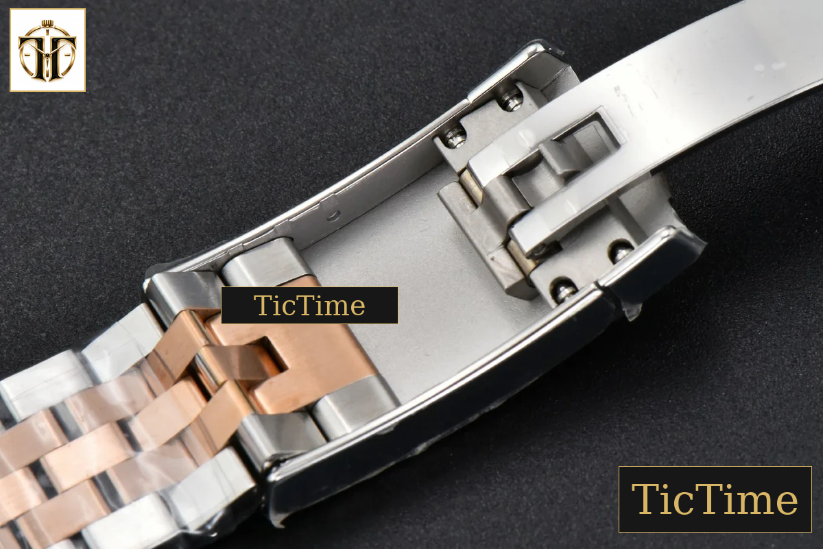 DateJust 36mm BPF RG/SS Fluted Bezel Silver Plam Dial Jubilee Bracelet A2824 — foto 29
