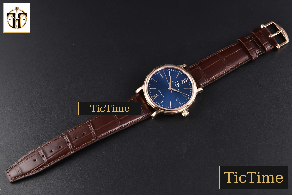 Portofino 40mm V7F RG Blue Dial RG Marker Brown Leather Strap A2892 — foto 31