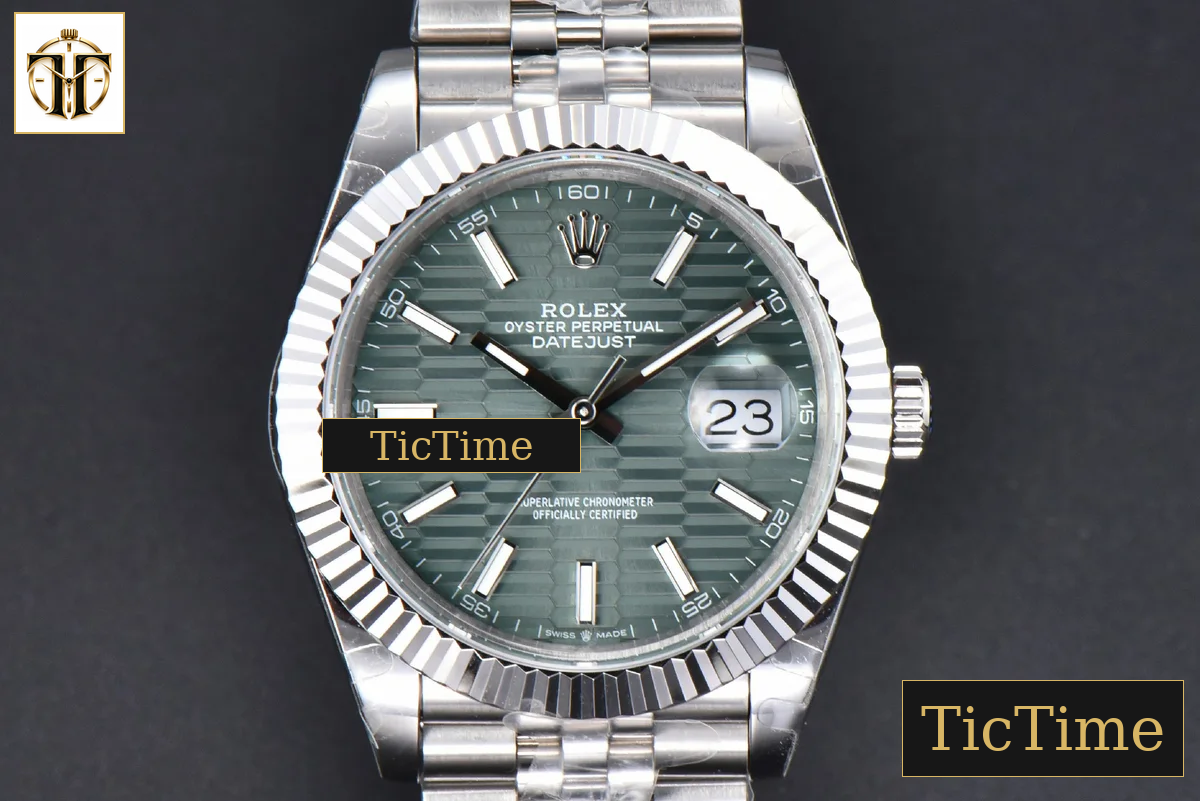 DateJust Mint 126334 41mm BPF Green Motif Dial Jubilee Bracelet A2824 — foto 2