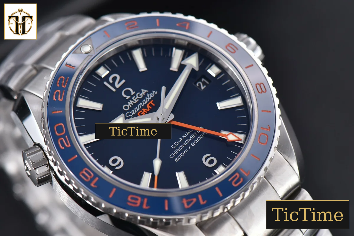 Planet Ocean 600m GMT 43.5mm VSF Blue Dial Orange/Blue Bezel SS Bracelet A8906 — foto 10