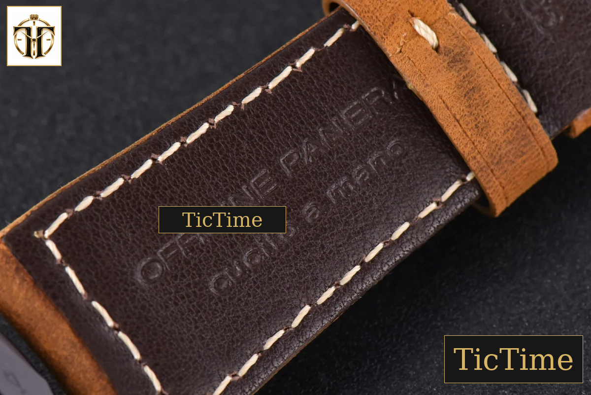 Radiomir PAM505 45mm VSF Black Seal Brown Dial Leather Strap P9000 — foto 25