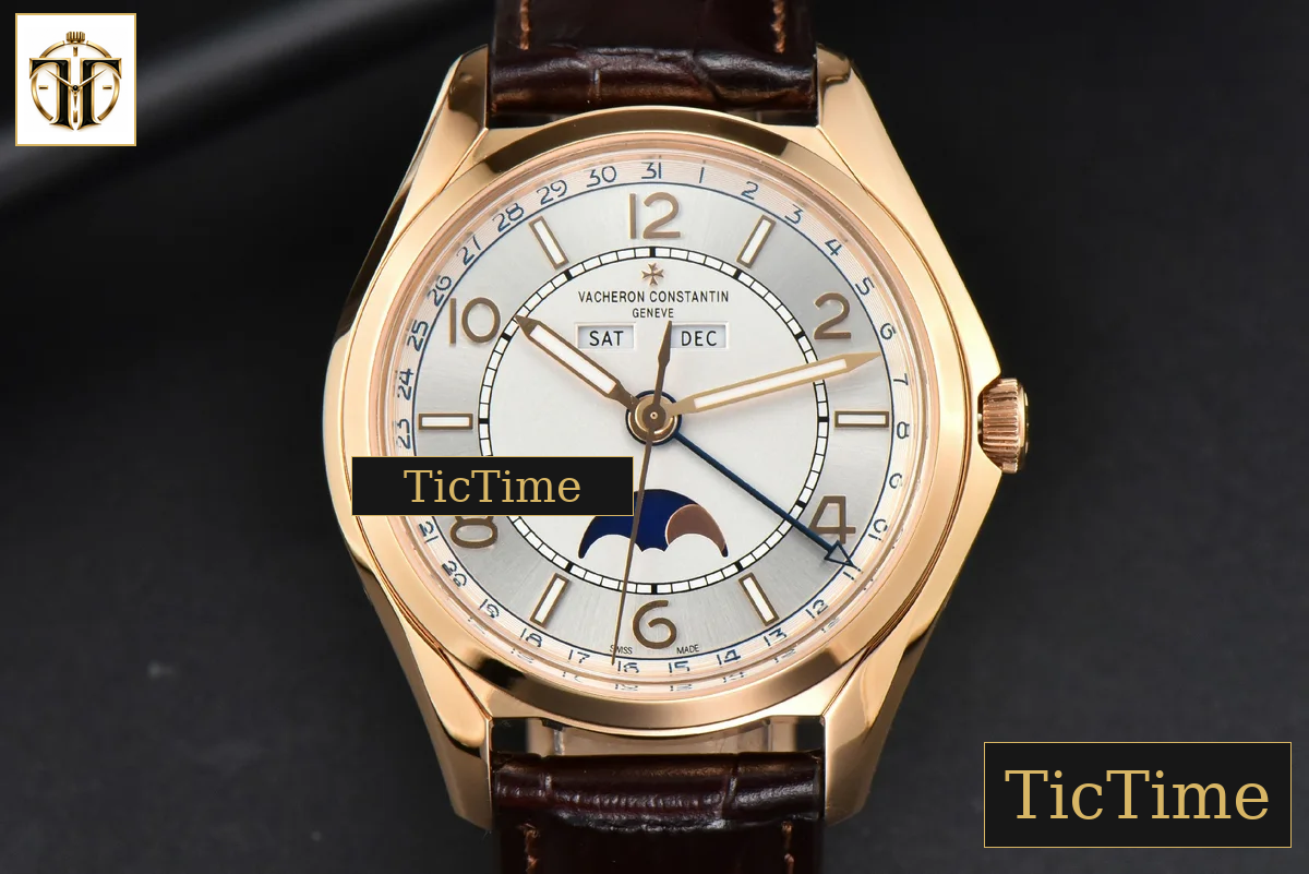 Fiftysix Complete Calendar 40mm ZF RG White Dial Brown Leather Strap A2460 — foto 2