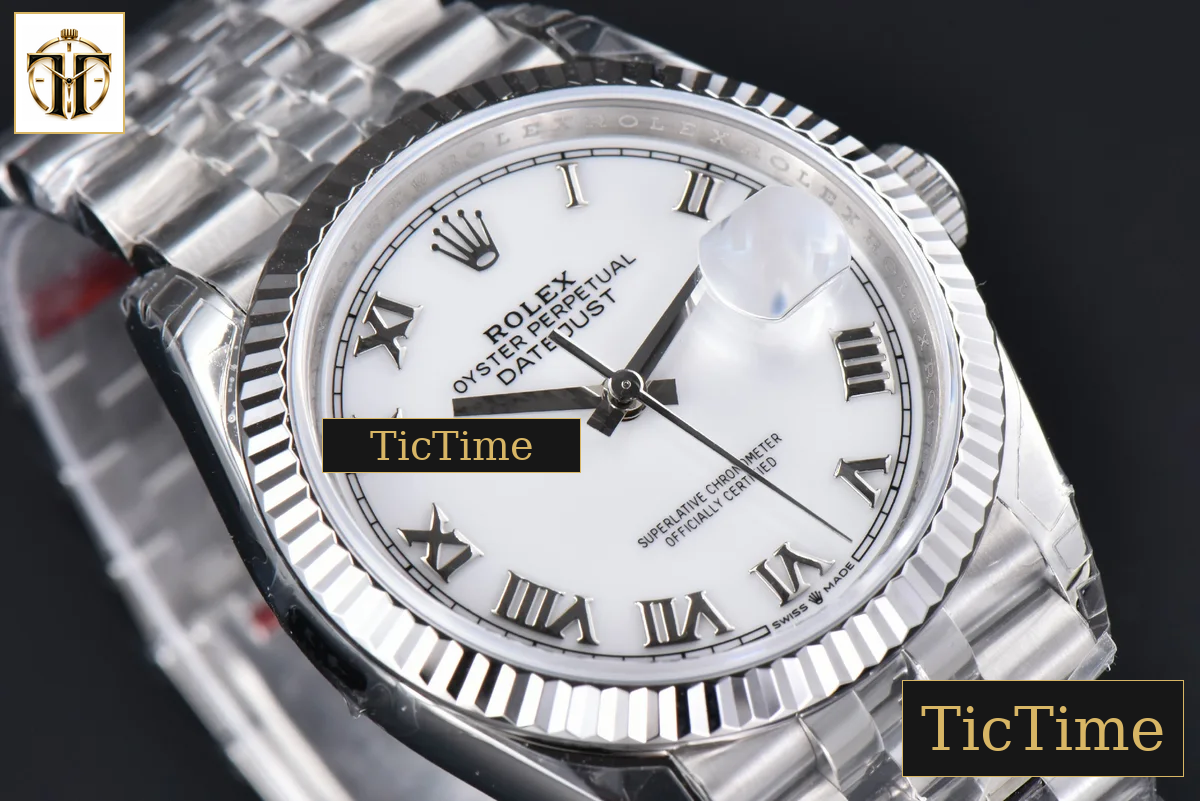 DateJust 904L 36mm VSF White Dial Roma Marker Jubilee VS3235 — foto 9