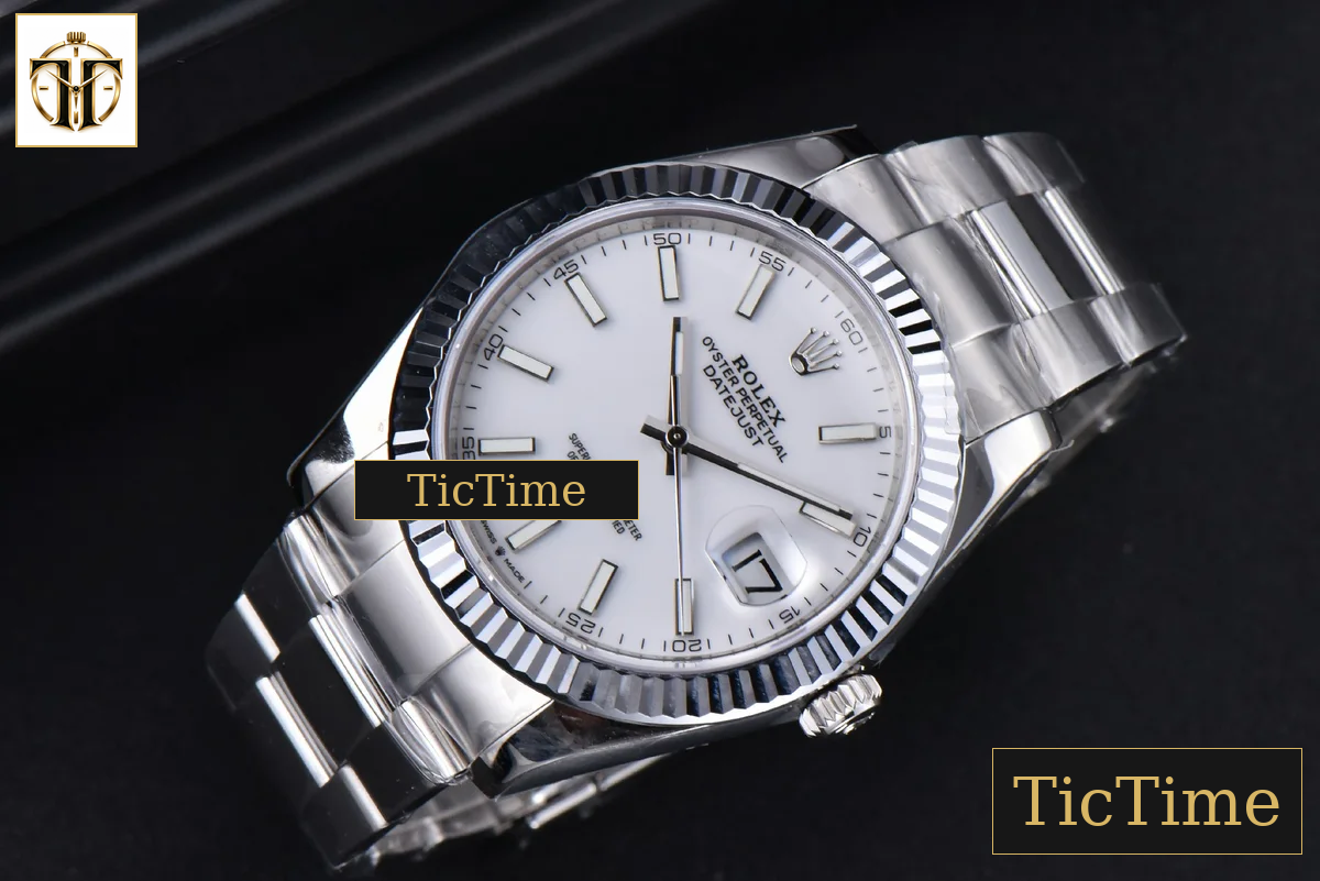 DateJust Fluted Bezel 126334 41mm VSF White Dial Oyster Bracelet VS3235 — foto 30