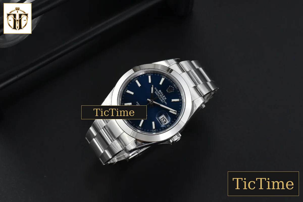 DateJust Smooth Bezel 126300 41mm VSF Blue Dial Oyster Bracelet VS3235 — foto 5