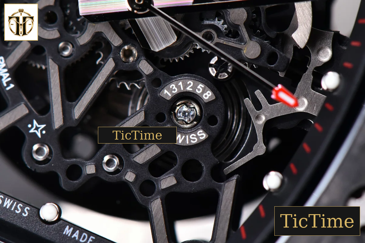 RM035-02 KVF Skeleton Dial White Black Rubber Strap V3 Miyota8215 — foto 10