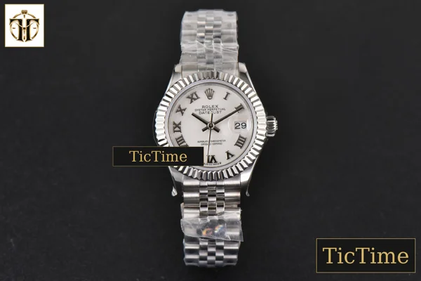 Foto frontal — DateJust Ladies 28mm WF White Dial Roma Marker Jubilee Bracelet A2236