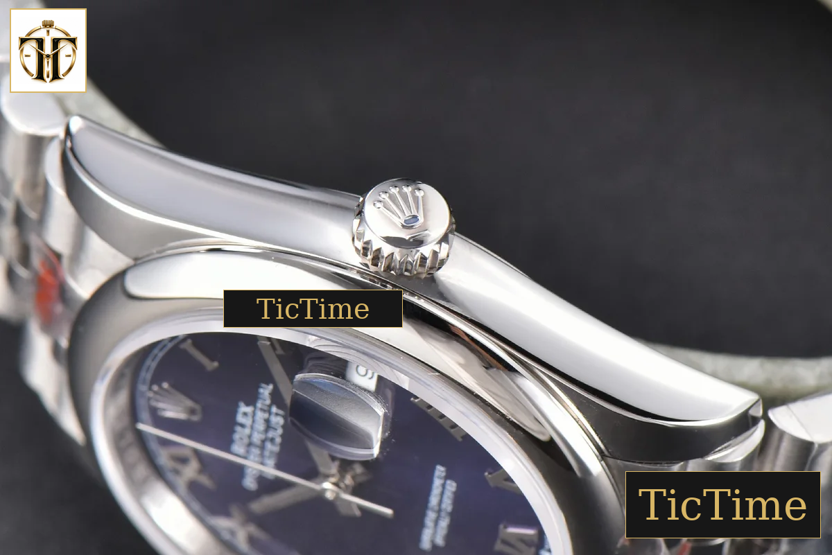 DateJust 36mm GMF SS Smooth Bezel Blue Dial Roma Marker Jubilee Bracelet VR3235 — foto 16