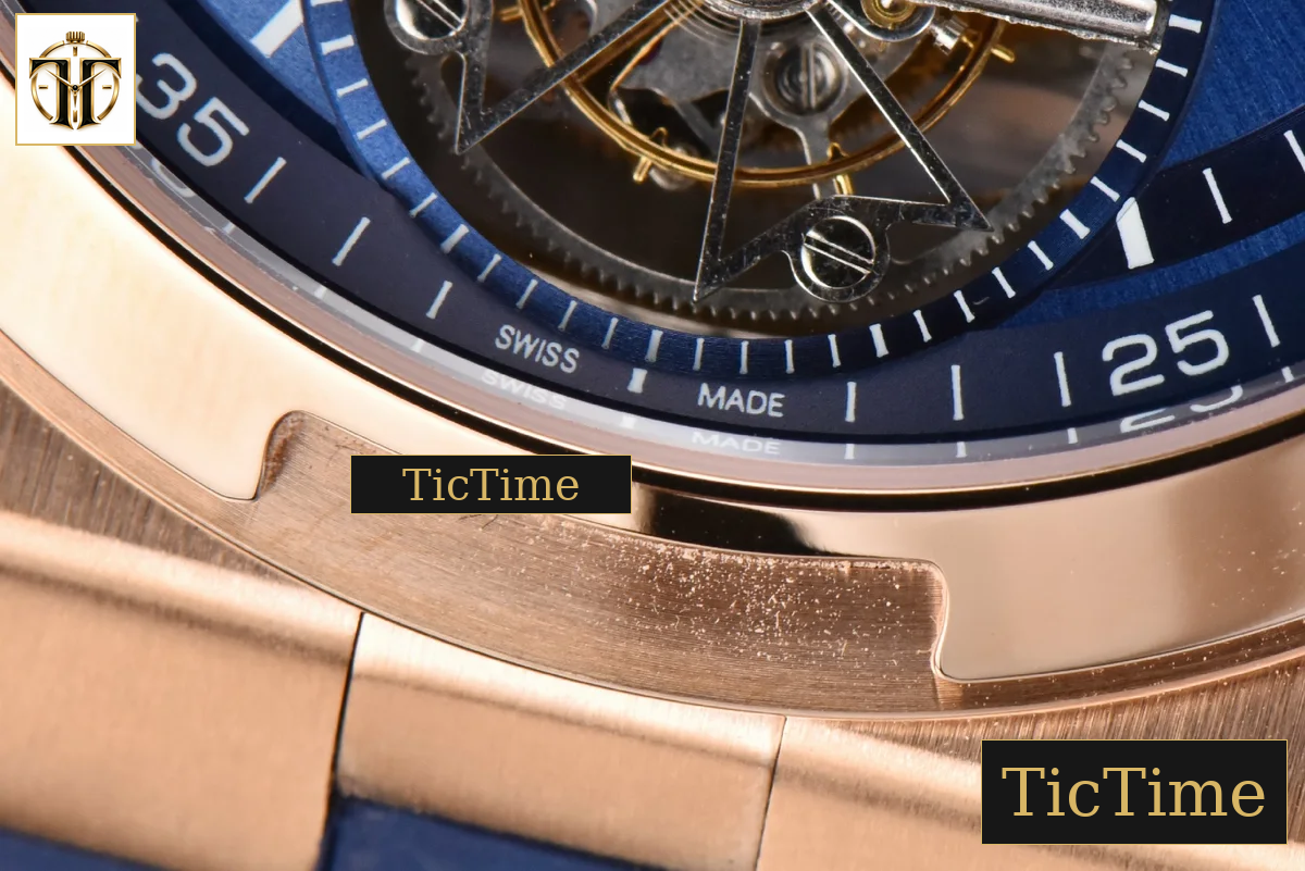 Overseas Tourbillon 6000V 42.5mm BBRF RG Blue Dial Blue Rubber Strap Tourb — foto 8