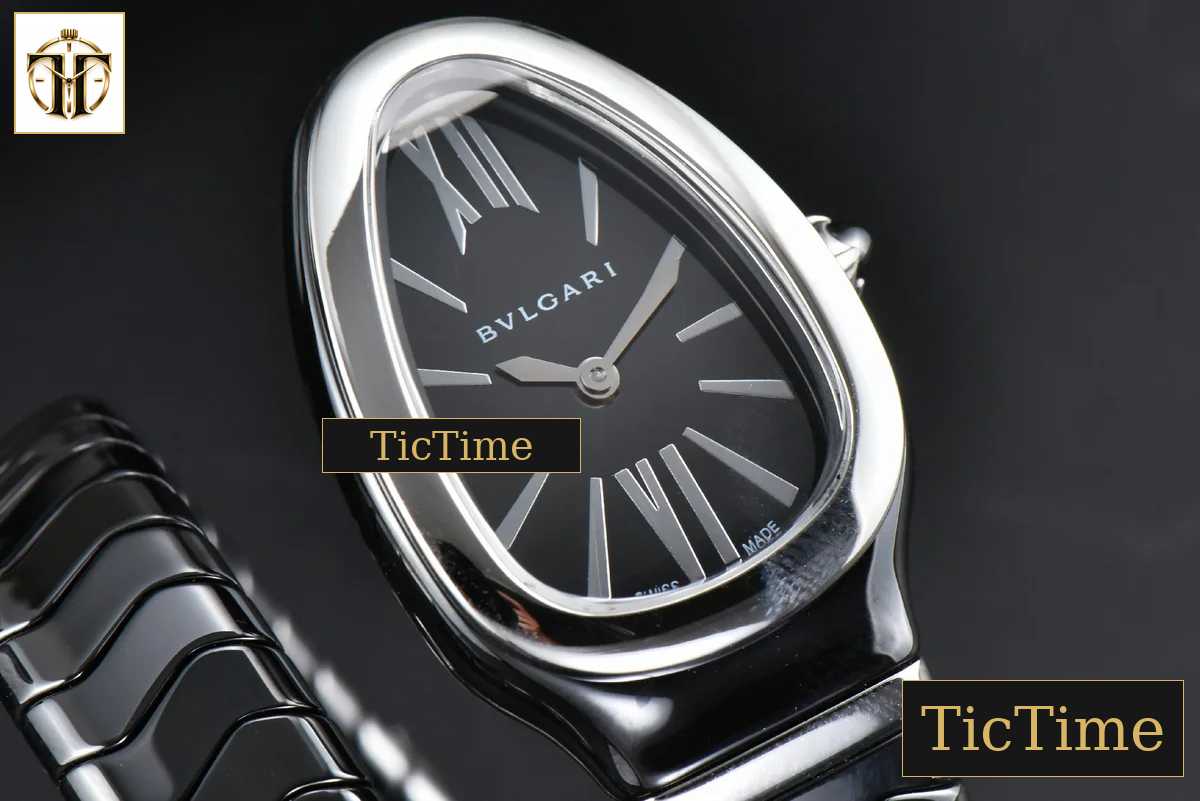 Serpenti Spiga 35mm BVF SS Black Ceramic Black Dial Quartz — foto 8
