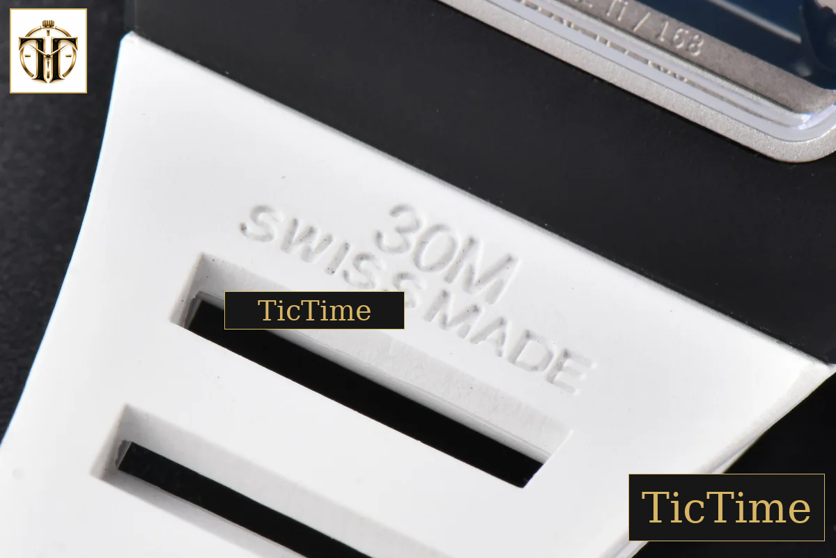RM055 42.7mm BBRF Black Ceramic Black Skeleton Dial White Rubber Strap RMUL2 — foto 26